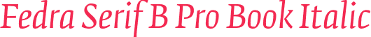 Fedra Serif B Pro Book Italic